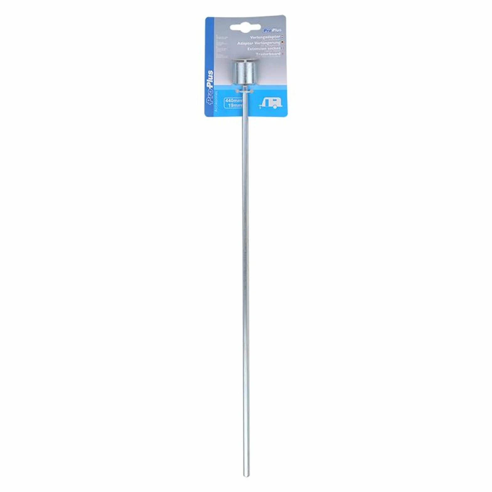 ProPlus 360029 - Prolongador de brocas para destornillador inalámbrico, tuercas de 19 mm, para manivelas de 44 cm de longitud, para autocaravanas y caravanas | Para manivelas, longitud 44 cm, para autocaravanas y caravanas, 28
