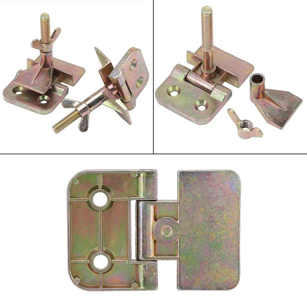 Hilitand Juego de 2 piezas de serigrafía de seda, accesorios de herramientas eléctricas, abrazaderas de bisagra, abrazaderas de bisagra de mariposa de metal, herramienta de serigrafía