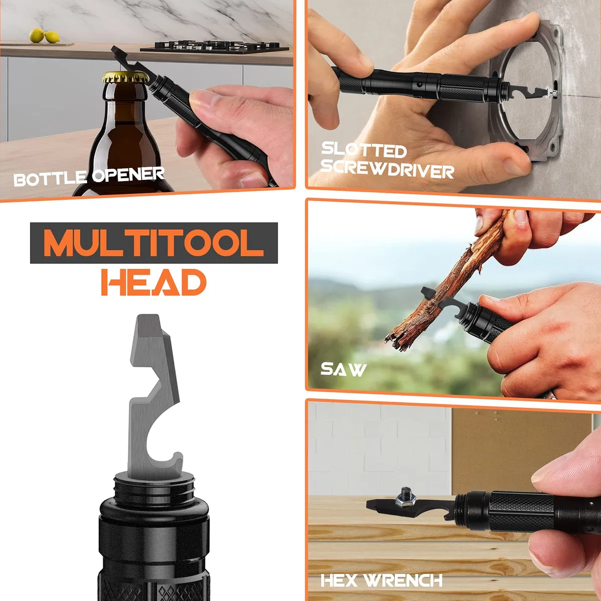 BIIB Regalos Originales para Hombre, 8 en 1 Boligrafo Multifuncion con LED, Regalo Dia del Padre Regalos Presentes para Homem, Regalo Padre Hombre, Gadgets Tecnologicos Bolígrafo Multifunción