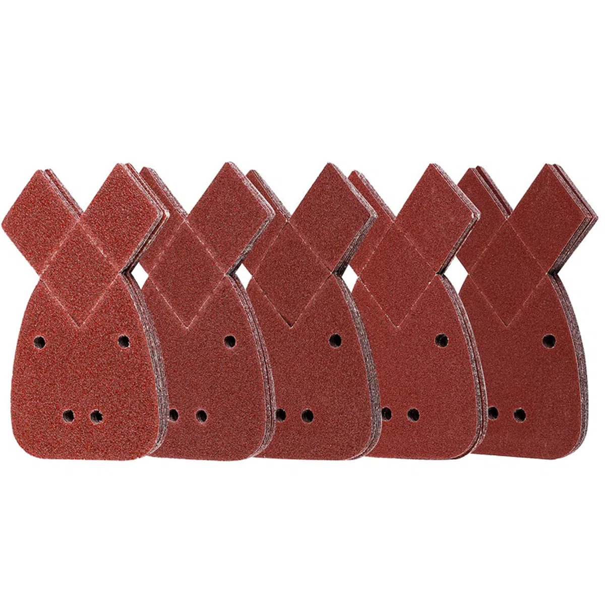 50 Hojas de Lija Mouse de Papel de Lija Triangular, 4 Agujeros, Grosor 40/60/80/120/240 para Black and Decker Lijadora Pulido/Eliminación de Oxido