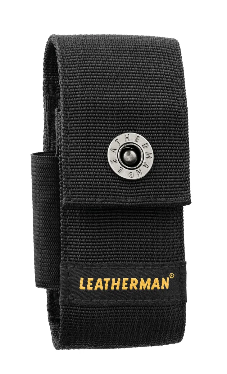 Leatherman Funda de Nylon con Bolsillos - para Charge, Crunch, Rebar, Rev, Skeletool, Wave & Wingman, Negra, Mediana