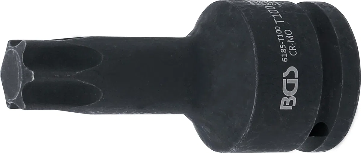 BGS 6185-T100 | Punta de vaso de impacto | longitud 100 mm | entrada 20 mm (3/4") | perfil en T (para Torx) T100