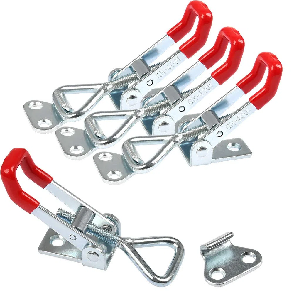 Mnixy - Abrazadera de palanca de metal Gh-4001 12 unidades, abrazadera de palanca, herramienta de mano de alicates de palanca de servicio pesado liberación rápida, capacidad de sujeción botón cierre