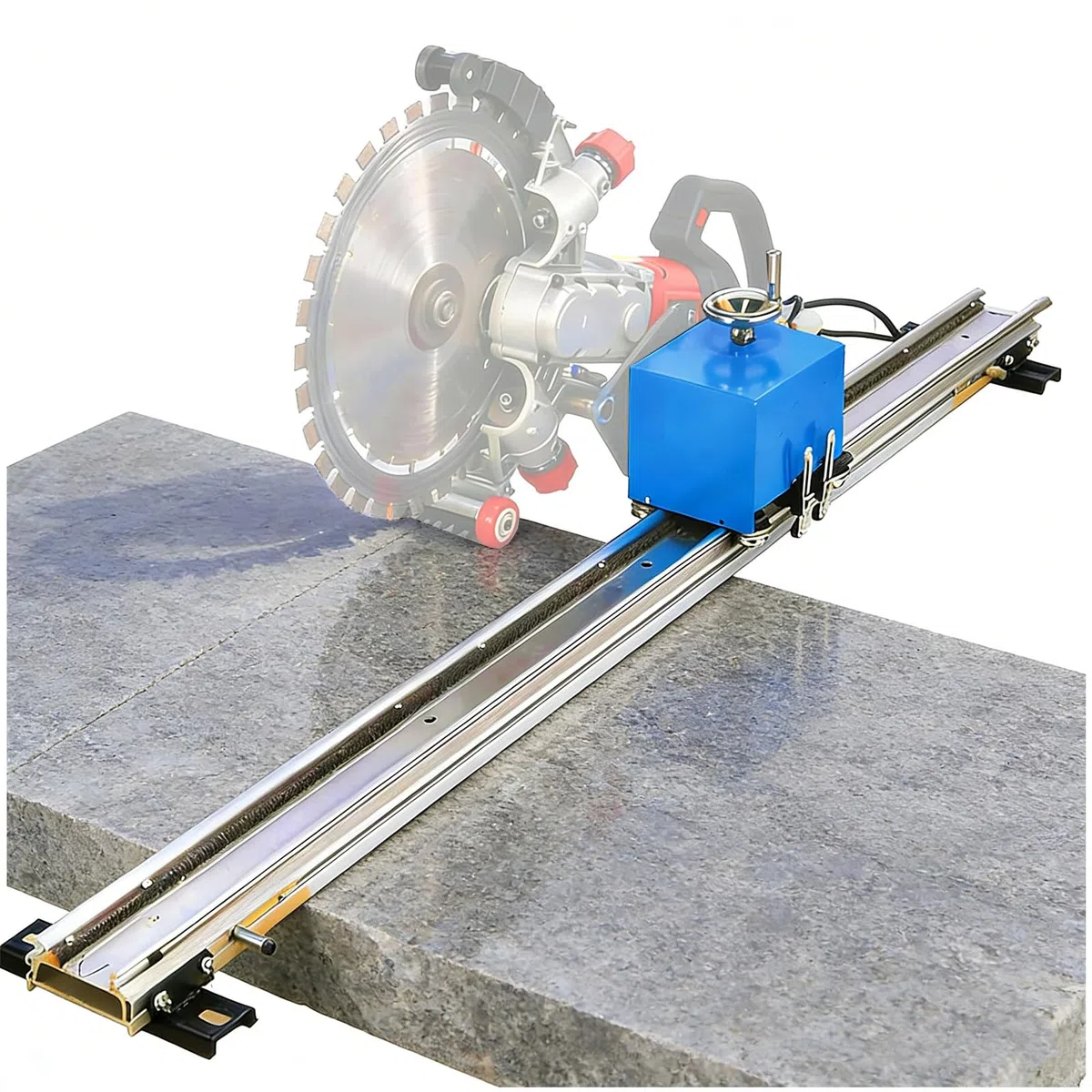 Guía para Sierra Circular para Mampostería y Azulejos, Guía de Corte con Alimentación Automática y Control Remoto, Riel de Aleación de Aluminio Empalmable 2m/6.6ft