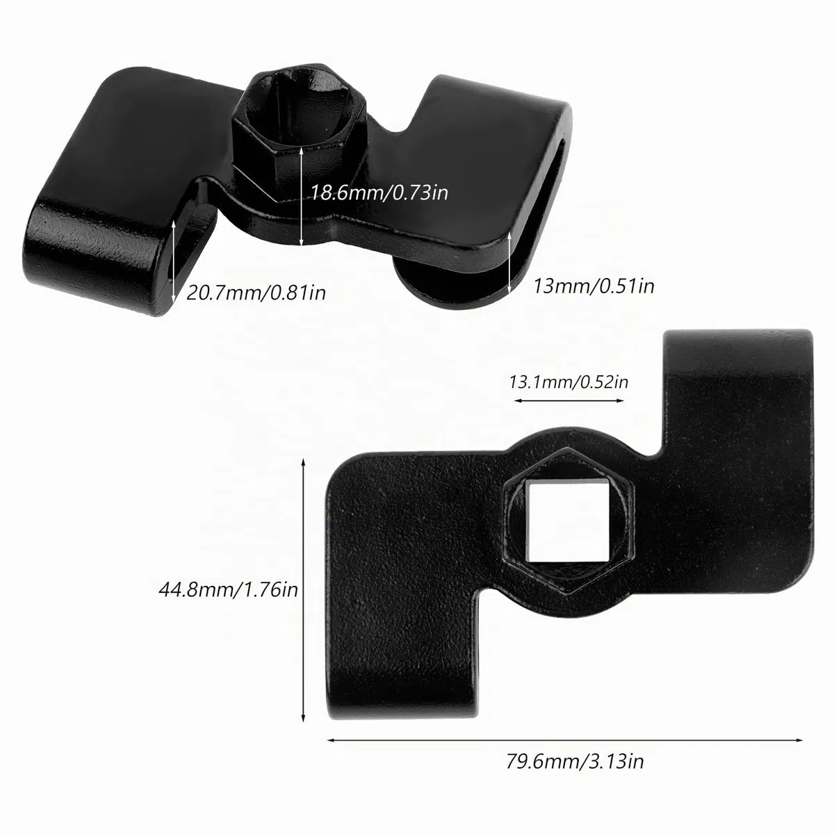 Rybtd Adaptador extensor de llave, extensor de llave universal, compatible con destornillador hexagonal de 1/2 pulgada y 21 mm, acero al carbono, 8 x 6,4 x 3,4 mm, herramientas y mejoras para el hogar