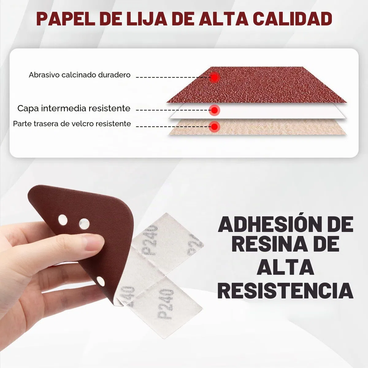 SHALL Juego de 120 hojas de lija para ratón, 13,7 x 9,7 cm, 2 cabezales de lija reemplazables de 4 cm, almohadillas de lijado con granos 40/60/80/120/180/240