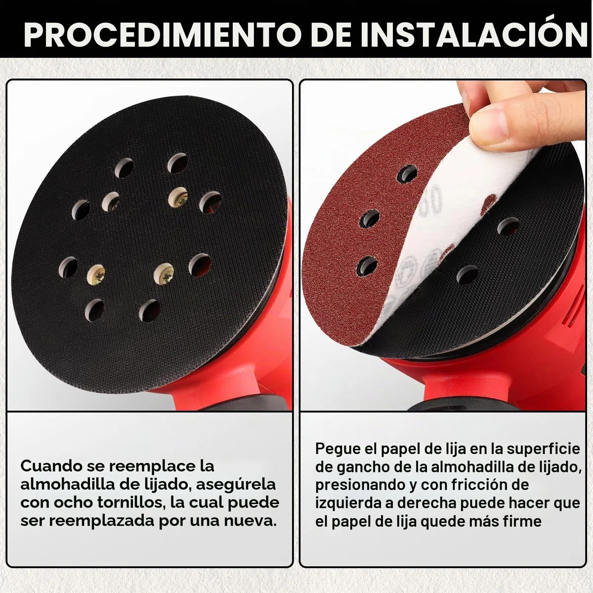 STEBRUAM 2 piezas 125 mm discos de lijado profesionales con gancho y bucle 8 agujeros plato de lijado compatible con lijadora excéntrica Bosch PEX 300 AE y PEX 400 AE