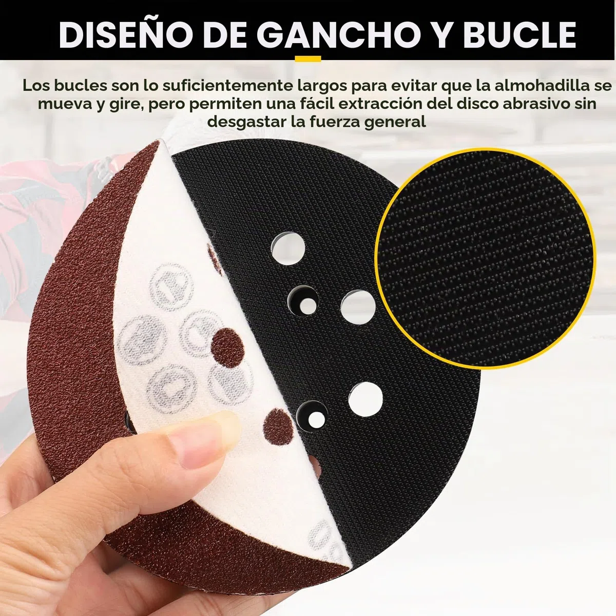 STEBRUAM 2 piezas 125 mm discos de lijado profesionales con gancho y bucle 8 agujeros plato de lijado compatible con lijadora excéntrica Bosch PEX 300 AE y PEX 400 AE