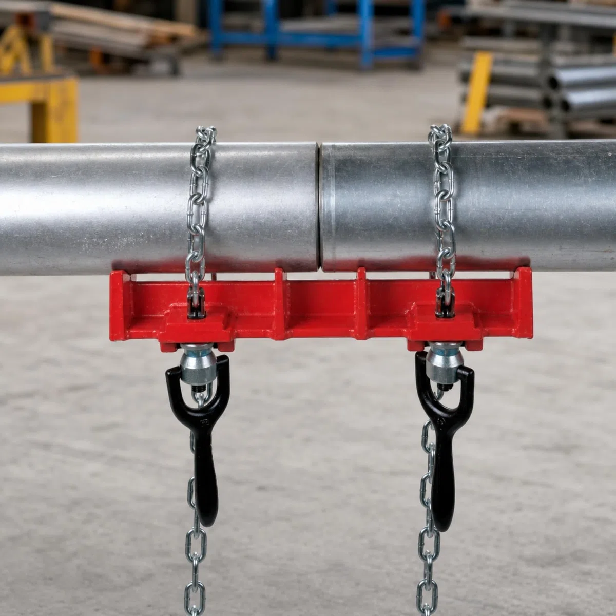 Harilla Mordaza Alineación Ajustable | Con Mango en T, Abrazara para Soldadura Tuberías, Resistente, Taller, Obra