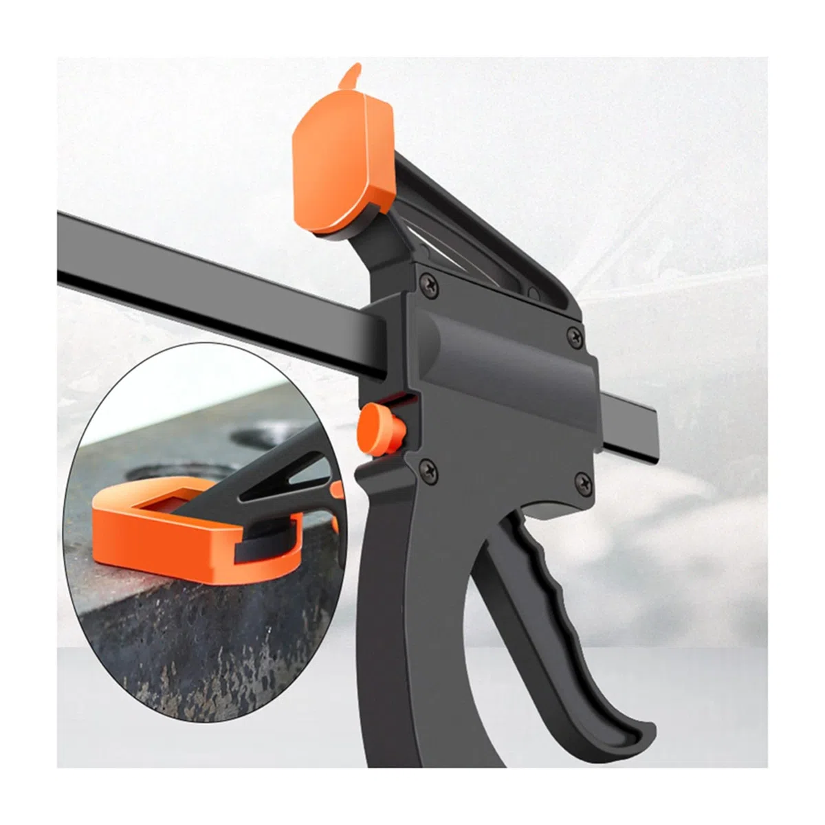 Abrazadera de barra separadora ajustable para carpintería, kit de clip de 4 pulgadas, abrazadera de trinquete de liberación rápida, abrazadera de barra de trabajo de compresión rápida (tamaño: 4 pul