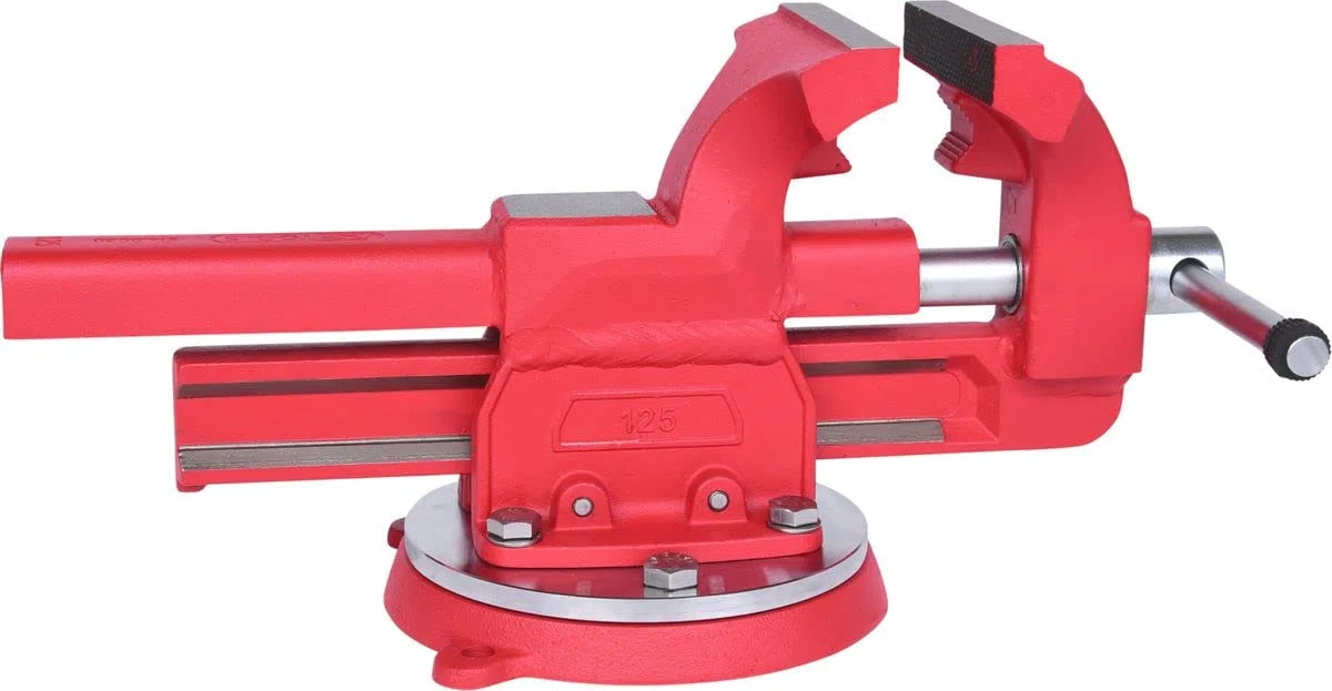 KS Tools 914.0030 Tornillo de banco paralelo con plato giratorio, 120 mm