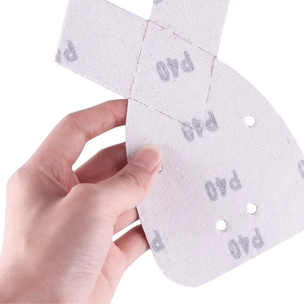 50 Hojas de Lija Mouse de Papel de Lija Triangular, 4 Agujeros, Grosor 40/60/80/120/240 para Black and Decker Lijadora Pulido/Eliminación de Oxido