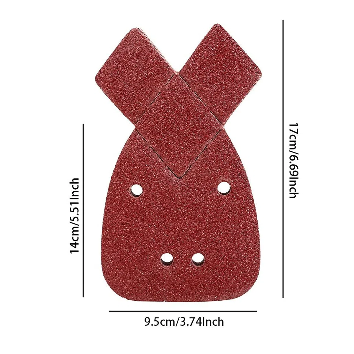 50 Hojas de Lija Mouse de Papel de Lija Triangular, 4 Agujeros, Grosor 40/60/80/120/240 para Black and Decker Lijadora Pulido/Eliminación de Oxido