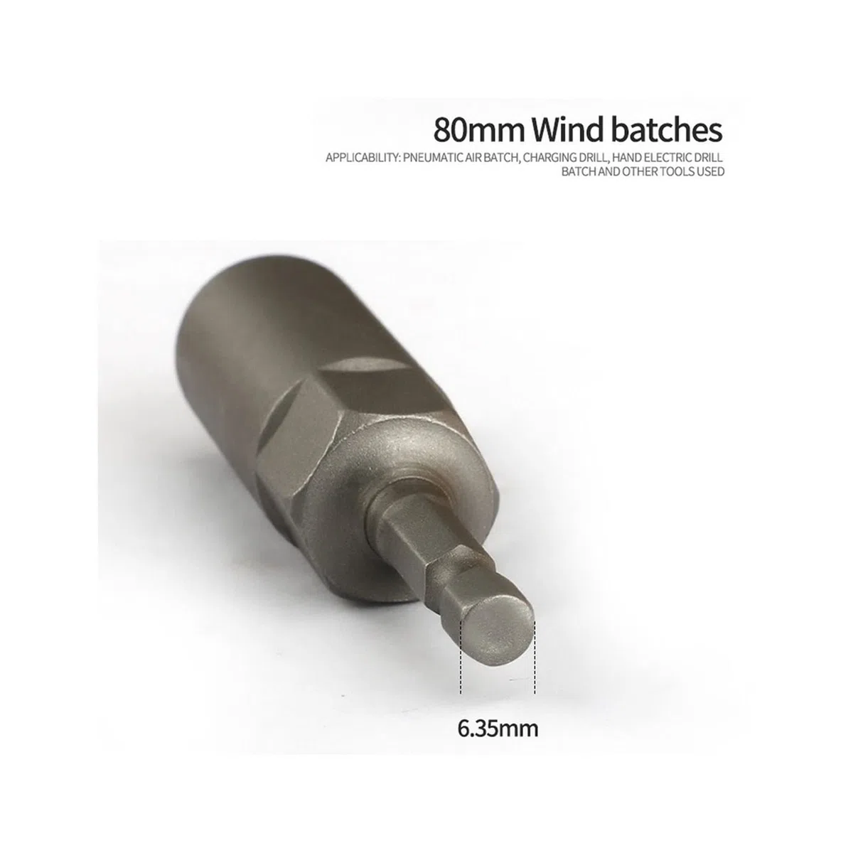 Juego de 6 Brocas hexagonales de 6-17 mm para Destornillador, Llave de Vaso, Adaptador de Puntas para Destornillador eléctrico, Herramientas manuales eléctricas, portabrocas.