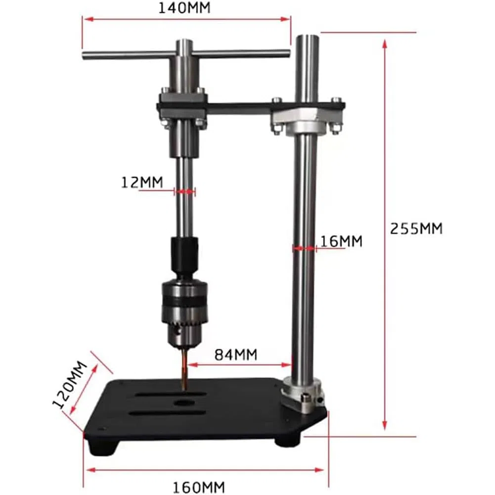 Máquina de roscado manual para roscado de precisión de madera, plástico, metal, herramienta guía de grifo de banco con pinza B12 y 6 grifos, ideal para proyectos de bricolaje