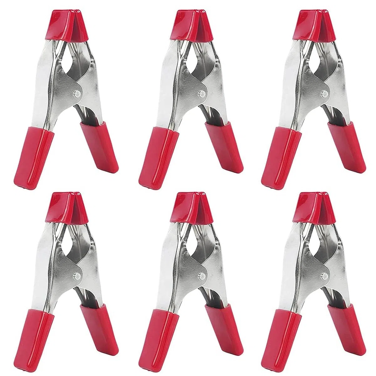 6 Piezas Abrazaderas de Resorte de Metal 4 Pulgada Recubiertas de Goma Trabajo Pesado Fuerte Apretón la Pinza Revestido de Goma para Lona de Camping Fondo de Fotografía