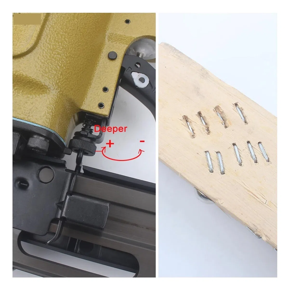 Clavadora neumática, Grapadora De Alta Resistencia MT-N851-H, Clavadora Neumática De Un Solo Disparo O De Disparo Continuo, Profundidad De Clavado En U De 51 Mm, Ajustable,para trabajar la madera
