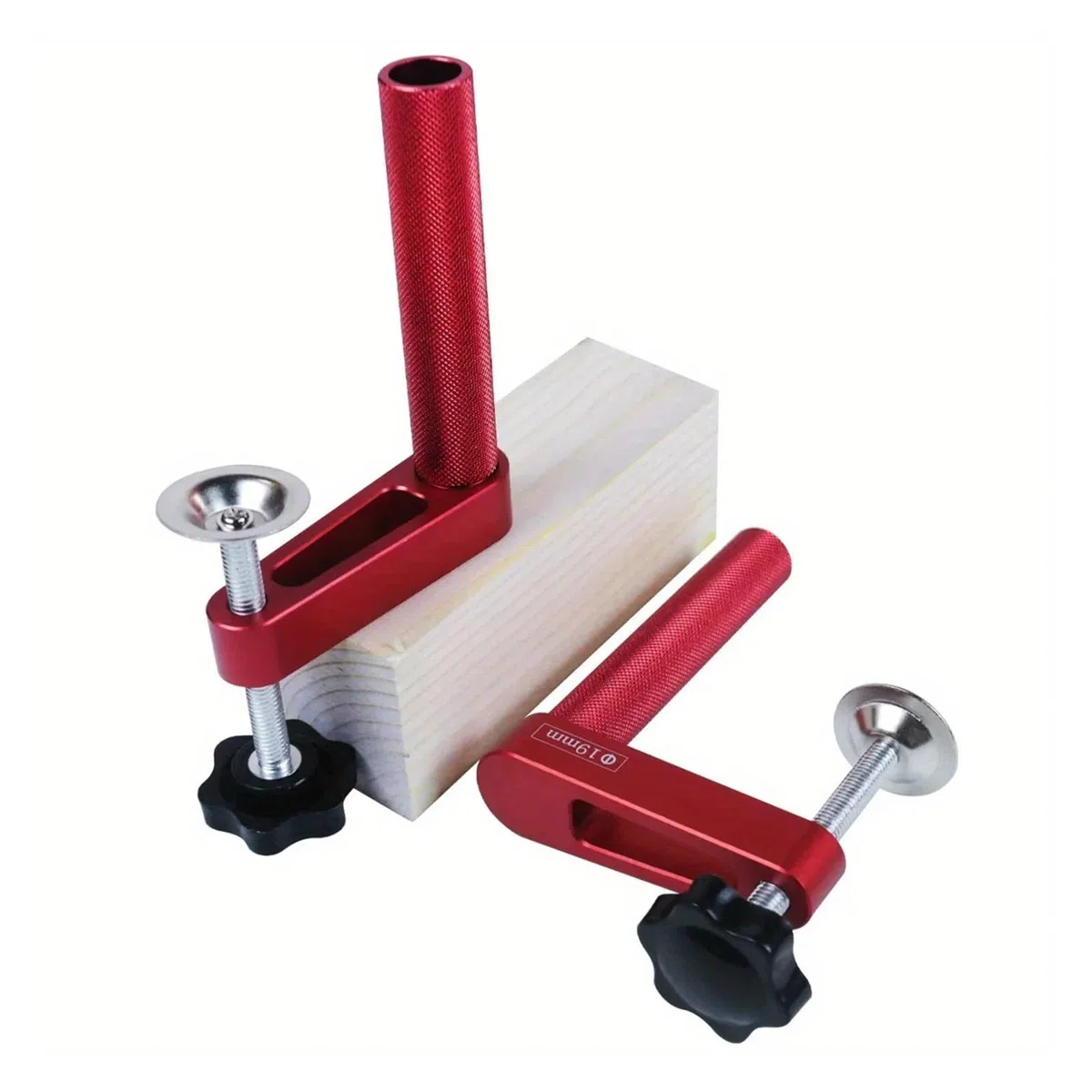 Dispositivo de sujeción de liberación rápida 1 ud./2 uds. Abrazadera de orificio, Clip fijo de aleación de aluminio de 19mm/20mm(19mm,2pcs)