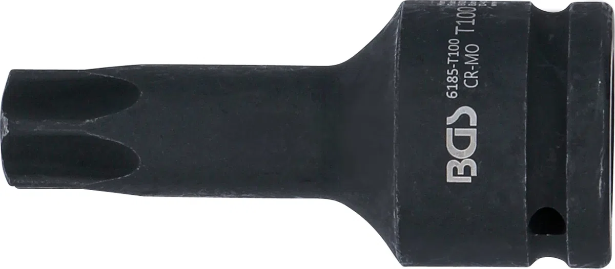 BGS 6185-T100 | Punta de vaso de impacto | longitud 100 mm | entrada 20 mm (3/4") | perfil en T (para Torx) T100