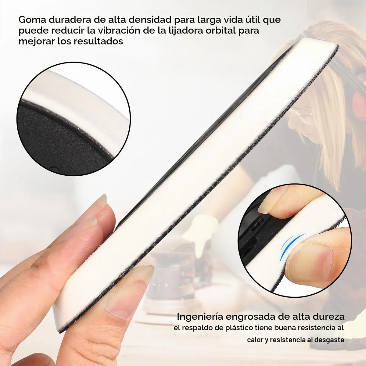 STEBRUAM 2 piezas 125 mm discos de lijado profesionales con gancho y bucle 8 agujeros plato de lijado compatible con lijadora excéntrica Bosch PEX 300 AE y PEX 400 AE