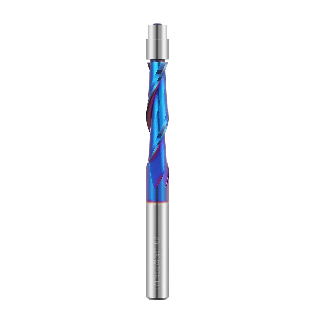 Brocas de enrutador de corte empotrado de 1/4 pulgadas con revestimiento nano azul Jiiolioa