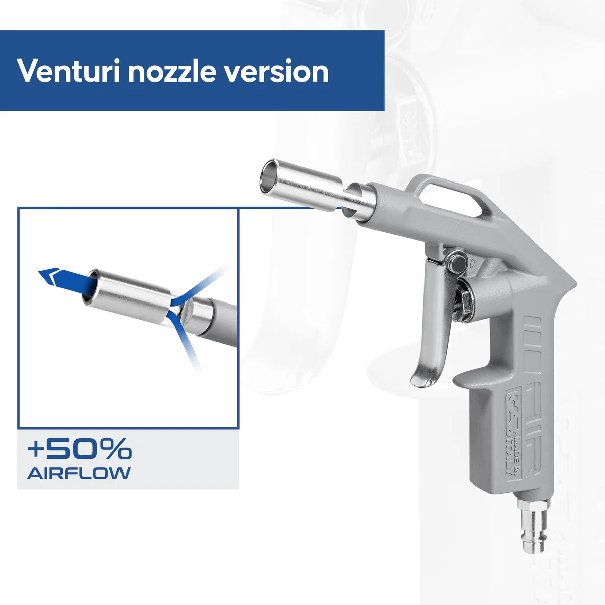 GAV Pistola de Soplado Profesional en Aluminio para Compresor de Aire (40mm Venturi)